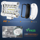 Nilight 4 Inch 60W Spot Flood Combo White Case Led Work Lights (Pair), view 5
