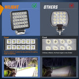 Nilight 4.3 Inch 60W Square Flood Toggle Switch LED Work Lights (Pair), view 3