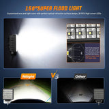 Nilight 4.3 Inch 60W Square Flood Toggle Switch LED Work Lights (Pair), view 4
