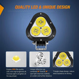 Nilight 4 Inch 60W Triangle Shape Spot Flood LED Work Lights (Pair), view 3