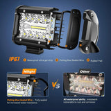 Nilight 4 Inch 60W Triple Row Spot Flood LED Work Light Pods | 12FT Wire 3Pin Switch, view 4