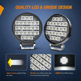 Nilight 4.3 Inch 72W 5760LM Round Flood Toggle Switch LED Work Lights (Pair), view 3