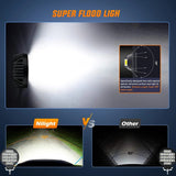 Nilight 4.3 Inch 72W 5760LM Round Flood Toggle Switch LED Work Lights (Pair), view 4