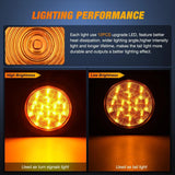 Nilight 4 Inch Amber Round 12Leds Tail Light (Pair), view 4