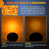 Nilight 4 Inch Red Amber Round 16Leds Tail Light Flush Mount Grommet (Pair), view 5