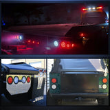 Nilight 4 Inch Red Round 12Leds Tail Light (Pair), view 6
