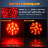 Nilight 4 Inch Red Round 12Leds Tail Light (2 Pairs), view 4