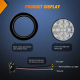 Nilight 4 Inch Red White Round 12Leds Tail Light (2 Pairs), view 3