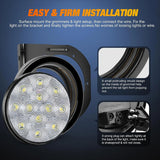 Nilight 4 Inch Round White Tail Lights w/ Mount Bracket (Pair), view 4