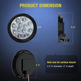 Nilight 4 Inch White Round 12Leds Tail Light (Pair), view 2