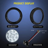 Nilight 4 Inch White Round 12Leds Tail Light (Pair), view 3