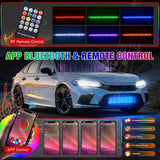 Nilight 4PCS 12 Inch RGB LED Grille Light Strips with APP & Remote Control | 72 LEDs Multi Color Exterior Lighting Kit DIY Sound Active Function Music Mode for Cars Van SUV Truck, view 3