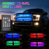 Nilight 4PCS 12 Inch RGB LED Grille Light Strips with Wireless Remote Control | 72 LEDs Multi Color Exterior Lighting Kit DIY Sound Active Function Music Mode for Cars Van SUV Truck, view 2
