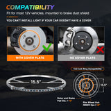 Nilight 4PCS 15.5inch Wheel Ring Lights Deram Color with APP and Remote Control Neon Lights Million Colors w/Turn Signal and Braking Function for Car Van SUV Truck, view 2