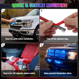 Nilight 4PCS 24 Inch RGB LED Grille Light Strips with Wireless Remote Control | 144 LEDs Multi Color Exterior Lighting Kit DIY Sound Active Function Music Mode for Cars Van SUV Truck, view 4