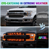 Nilight 4PCS 24 Inch RGB LED Grille Light Strips with Wireless Remote Control | 144 LEDs Multi Color Exterior Lighting Kit DIY Sound Active Function Music Mode for Cars Van SUV Truck, view 5