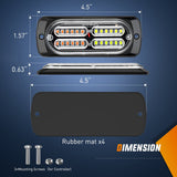 Nilight 4PCS 24LED Amber White Emergency Strobe Lights, view 2