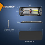 Nilight 4PCS 24LED Amber White Emergency Strobe Lights, view 3