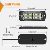 Nilight 4PCS 24LED Emergency Strobe lights 12V 24V Green Surface Mount Grille Hazard Safety Warning Light Sync Feature Side Flashing Marker Flash for Car Truck Campers, view 2