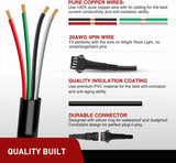 Nilight 4Pcs 2FT Extension Cords | 3Pcs 2 Way Y Splitter 4PIN Extension Cord Kit, view 4