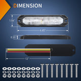Nilight 4PCS 6 LED Blue Emergency Warning Strobe Lights, view 2
