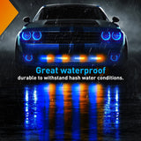 Nilight 4PCS 6 LED Yellow and Blue Emergency Warning Strobe Lights, view 5