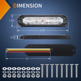 Nilight 4PCS 6 LED Purple Emergency Warning Strobe Lights, view 2