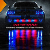 Nilight 4PCS 6 LED Red and Blue Emergency Warning Strobe Lights, view 5