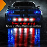 Nilight 4PCS 6 LED Red and White Emergency Warning Strobe Lights, view 5