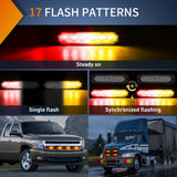Nilight 4PCS 6 LED Red and Yellow Emergency Warning Strobe Lights, view 4