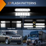 Nilight 4PCS 6 LED White Emergency Warning Strobe Lights, view 4