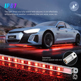 Nilight 4Pcs Aluminum Underglow Neon Accent Strip Lights 396 LEDs RGB Door Assist Multi Color DIY Sound Active Function Music Mode with APP and Remote Control Underbody Light Strips for Car Truck RV, view 4