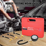 Nilight 4pcs Fuel Pressure Gauge Tester Kit with 6.30 7.89 9.49 Fuel Line Fittings, view 3