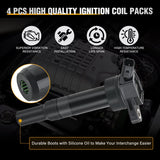 Nilight 4pcs Ignition Coil Packs Fit UF651 for Hyundai KIA 2011 2012 2013 2014 2015 2016 2017 2018 2019 2020 Tucson Elantra Soul FORTE 1.8 2.0L OE# 5C1861 C1804 1788511 273002E000, view 2