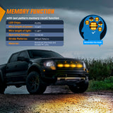 Nilight 4PCS LED Strobe lights 12V 24V Sync Feature Amber 24LED Emergency Hazard Warning Lights with Controller Hard Wire or Cigarette Lighter Plug for Car Truck RVs Campers, view 6