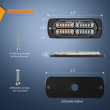 Nilight 4PCS LED Strobe lights 12V 24V Sync Feature Amber Green 24LED Emergency Hazard Warning Lights with Controller Hard Wire or Cigarette Lighter Plug for Car Truck RVs Campers, view 5
