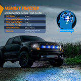 Nilight 4PCS LED Strobe lights 12V 24V Sync Feature Blue White 24LED Emergency Hazard Warning Lights with Controller Hard Wire or Cigarette Lighter Plug for Car Truck RVs Campers, view 6