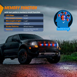 Nilight 4PCS LED Strobe lights 12V 24V Sync Feature Red Blue 24LED Emergency Hazard Warning Lights with Controller Hard Wire or Cigarette Lighter Plug for Car Truck RVs Campers, view 6