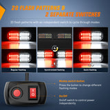 Nilight 4PCS LED Strobe lights 12V 24V Sync Feature Red White 24LED Emergency Hazard Warning Lights with Controller Hard Wire or Cigarette Lighter Plug for Car Truck RVs Campers, view 3