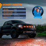 Nilight 4PCS LED Strobe lights 12V 24V Sync Feature Red White 24LED Emergency Hazard Warning Lights with Controller Hard Wire or Cigarette Lighter Plug for Car Truck RVs Campers, view 6