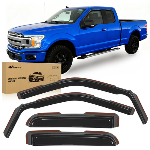 Nilight 4pcs Rain Guards for Ford F150 Raptor 2015 2016 2017 2018 2019 2020 Super Cab, F250 F350 F450 F550 Super Duty 2017 2017 2019 2020 2021 2022 2023 Super Cab