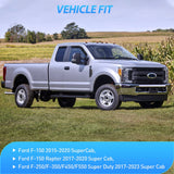 Nilight 4pcs Rain Guards for Ford F150 Raptor 2015 2016 2017 2018 2019 2020 Super Cab, F250 F350 F450 F550 Super Duty 2017 2017 2019 2020 2021 2022 2023 Super Cab, view 3