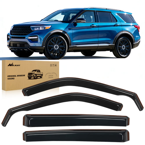 Nilight 4pcs Rain Guards Ford For Explorer 2020 2021 2022 2023 2024