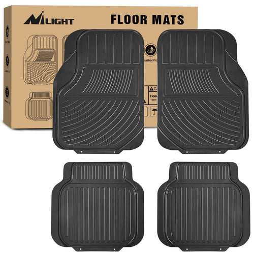 Nilight 4Pcs Rubber Cargo Mats Universal Trim to fit Most Vehicles (25% OFF Final Checkout)