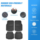 Nilight 4Pcs Rubber Cargo Mats Universal Trim to fit Most Vehicles (25% OFF Final Checkout), view 6