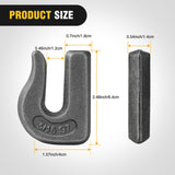 Nilight 4PCS Weld-On Forged Clevis Grab Chain Hooks 5/16 Inch Heavy Duty Forged Grade 70 Grade Utility Hook Weldable for Trailer Truck, Rigging, Car, SUV, RV, UTV, Tractors Work Loading Capacity 4700 LBS, view 2