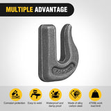 Nilight 4PCS Weld-On Forged Clevis Grab Chain Hooks 5/16 Inch Heavy Duty Forged Grade 70 Grade Utility Hook Weldable for Trailer Truck, Rigging, Car, SUV, RV, UTV, Tractors Work Loading Capacity 4700 LBS, view 3