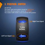 Nilight 4Pin Laser On/Off Turn Signal Rocker Switch Blue, view 2