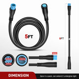 Nilight 4Pin RGB Underglow Light Extension Wire 2Pcs, view 3