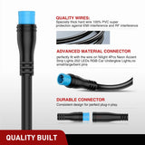 Nilight 4Pin RGB Underglow Light Extension Wire 2Pcs, view 4